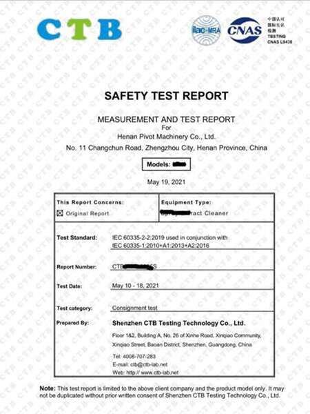 Safety Test Report - Henan Pivot Machinery Co., Ltd